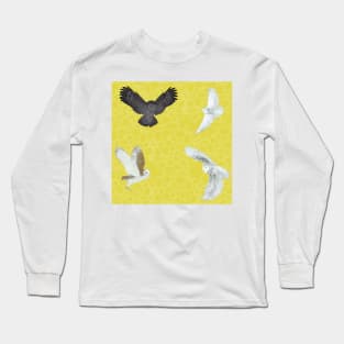 Soaring Owls Yellow Long Sleeve T-Shirt